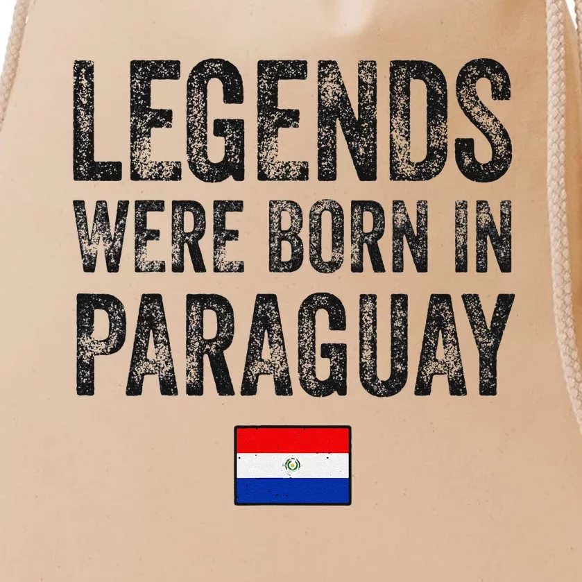 Legends Were Born In Paraguay Paraguayan Flag Pride Roots Drawstring Bag