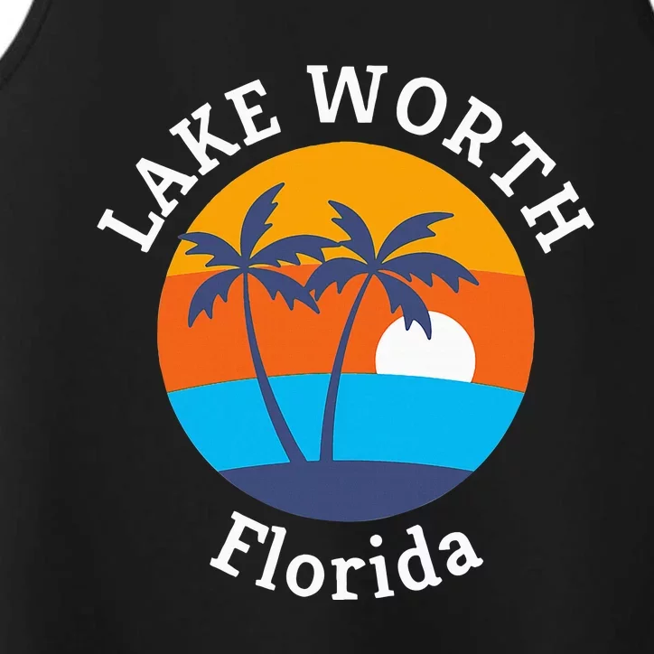 Lake Worth Beach Florida Summer Vacation Souvenir Performance Tank