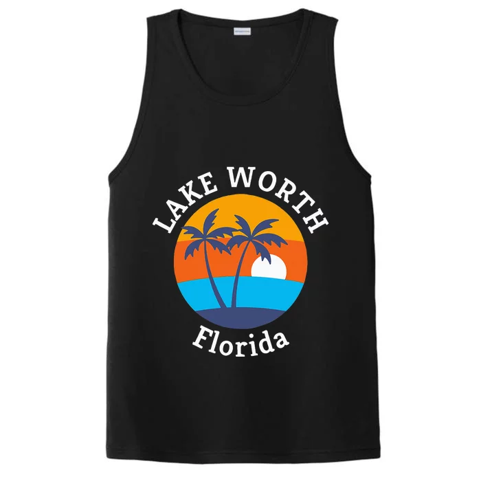 Lake Worth Beach Florida Summer Vacation Souvenir Performance Tank