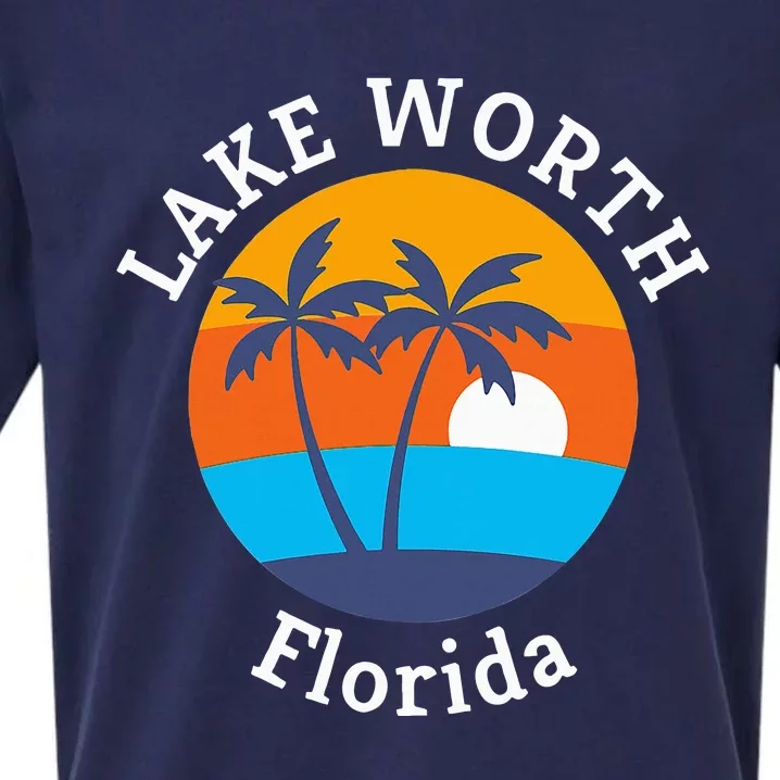 Lake Worth Beach Florida Summer Vacation Souvenir Sueded Cloud Jersey T-Shirt