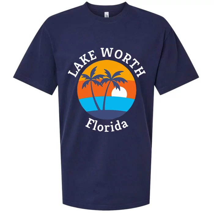 Lake Worth Beach Florida Summer Vacation Souvenir Sueded Cloud Jersey T-Shirt