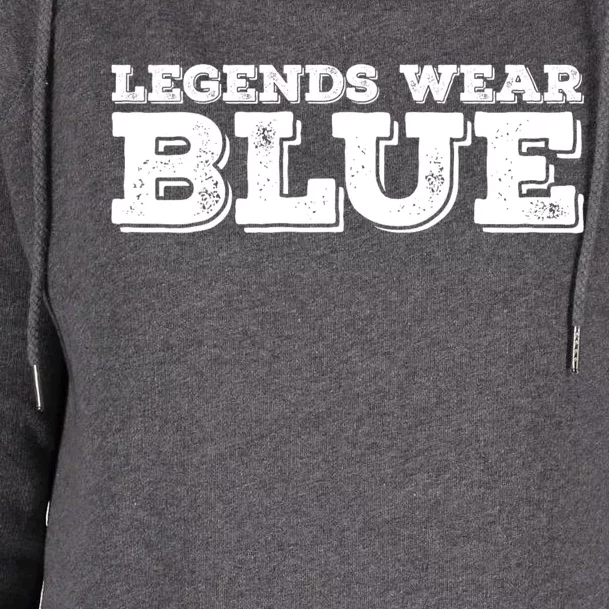 Legends Wear Blue Womens Funnel Neck Pullover Hood