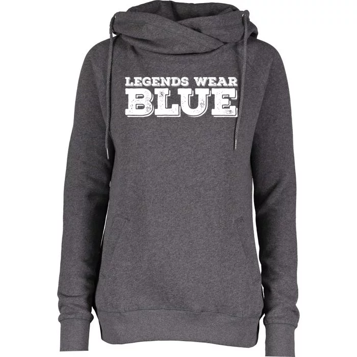 Legends Wear Blue Womens Funnel Neck Pullover Hood