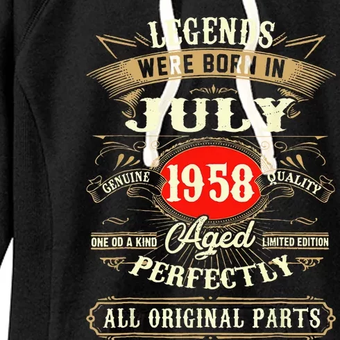 Legends Were Born In July 1958 65th Birthday Gifts Women's Fleece Hoodie