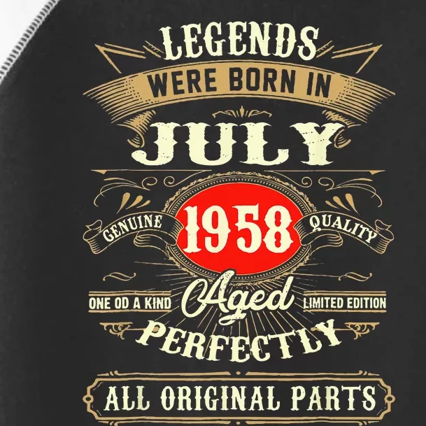 Legends Were Born In July 1958 65th Birthday Gifts Toddler Fine Jersey T-Shirt