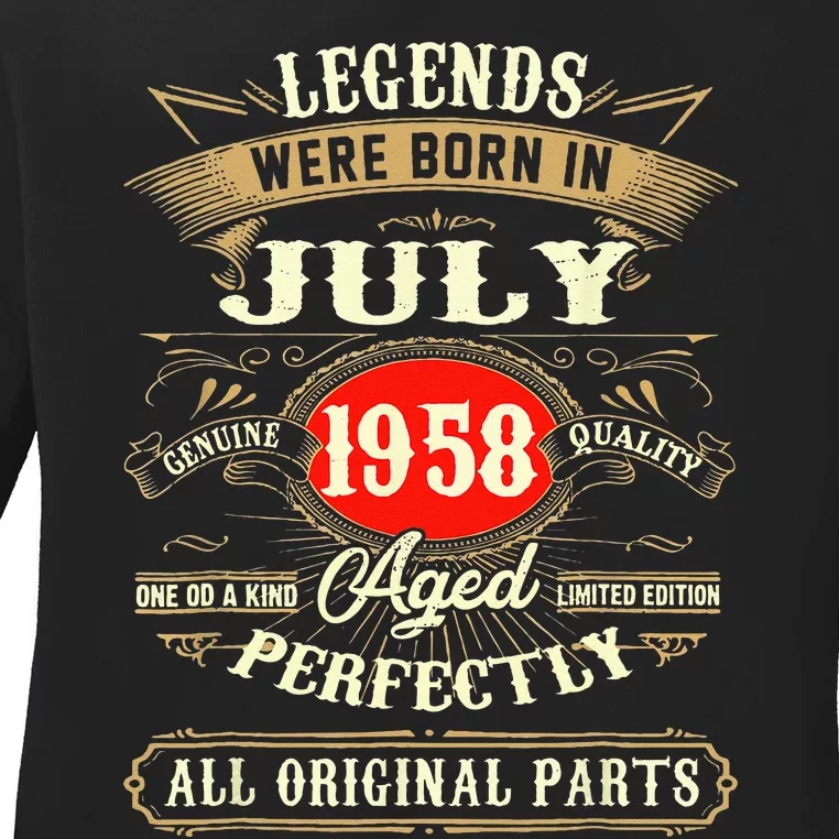 Legends Were Born In July 1958 65th Birthday Gifts Ladies Long Sleeve Shirt