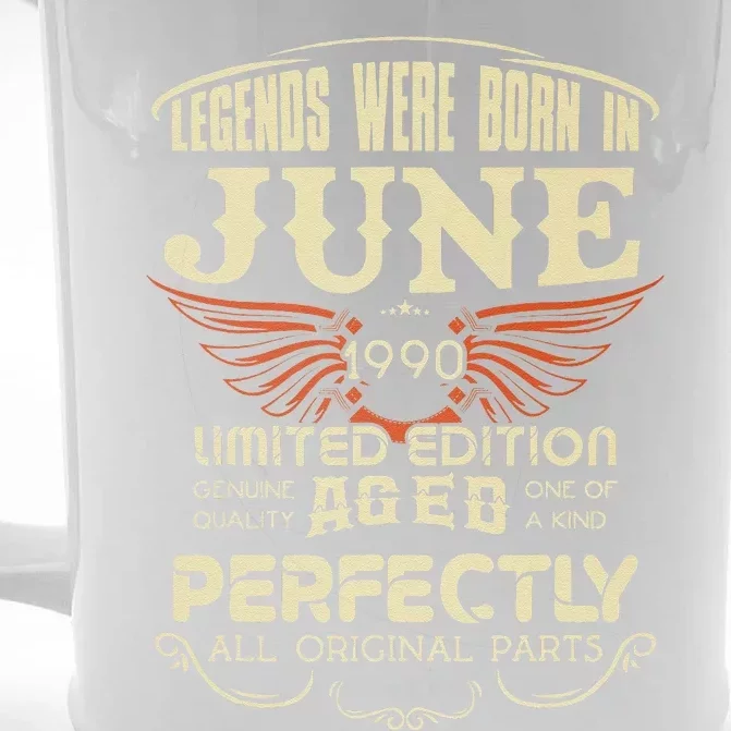 Legendary Were Born In June 1990 – Happy Birthday Front & Back Beer Stein