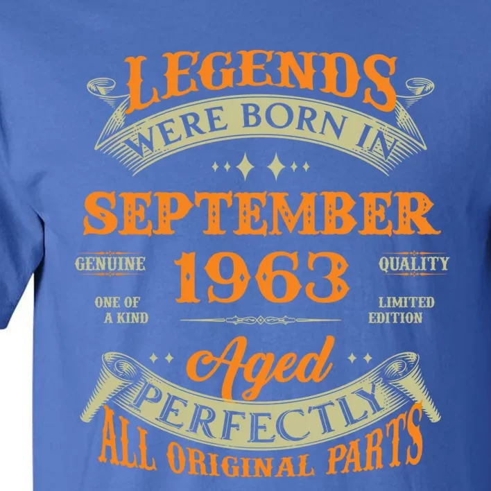 Legends Were Born In September 1963 Gift Tall T-Shirt