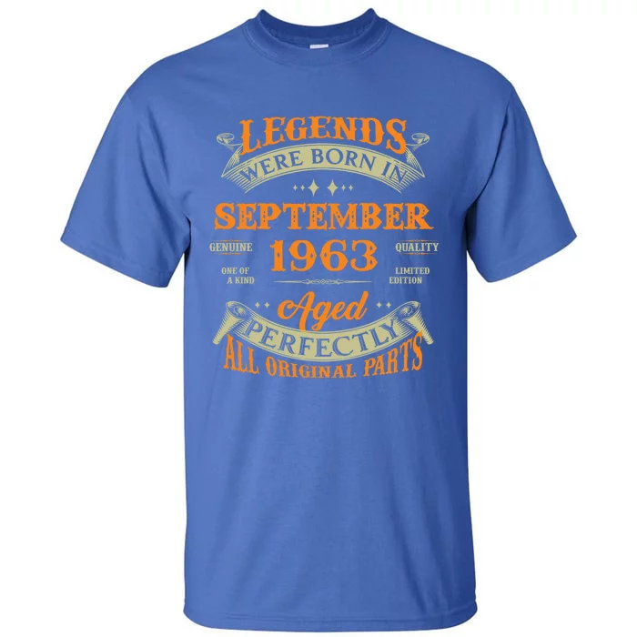 Legends Were Born In September 1963 Gift Tall T-Shirt