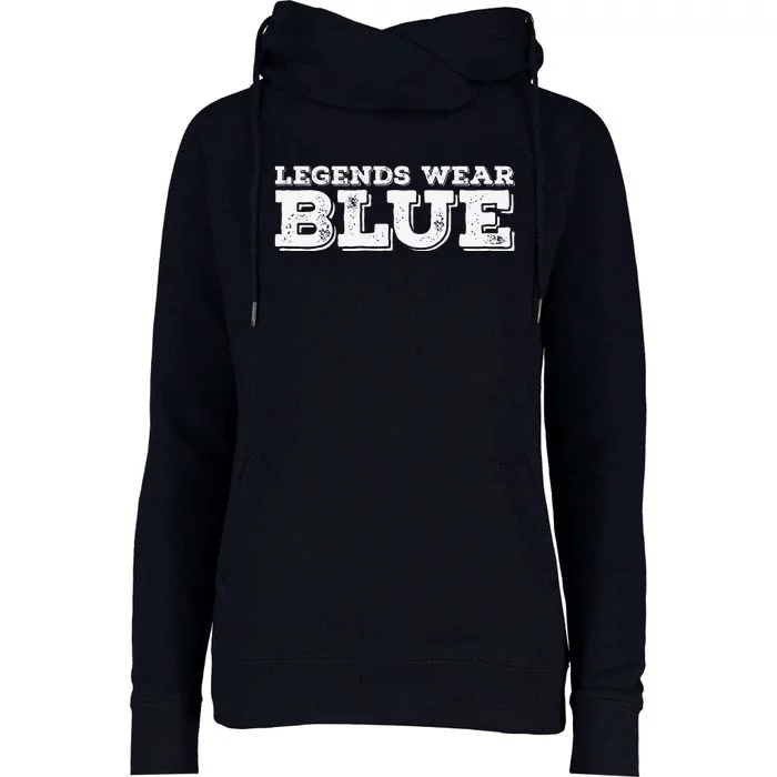 Legends Wear Blue Spirit Wear Team Game Color War Womens Funnel Neck Pullover Hood