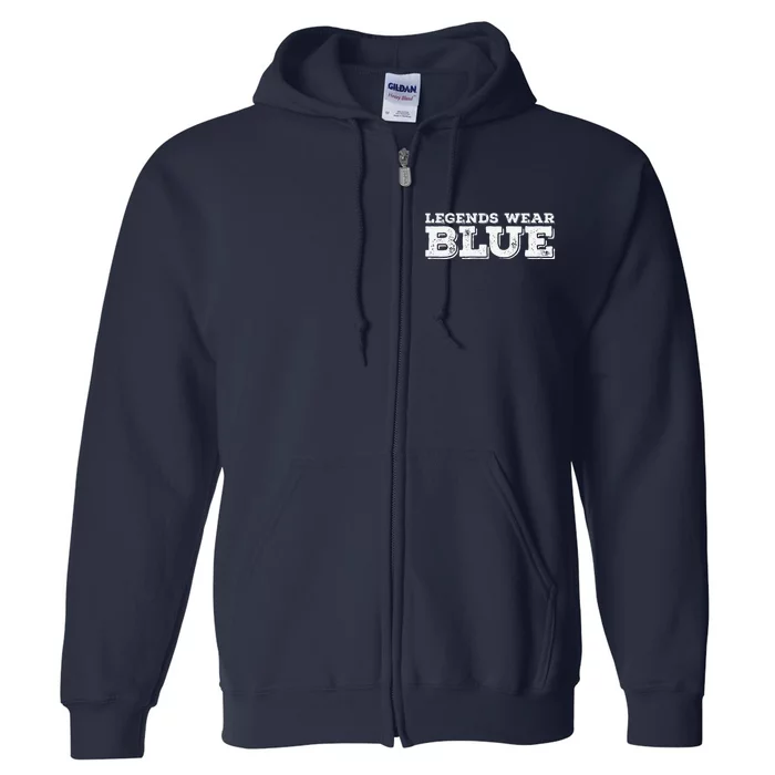 Legends Wear Blue Spirit Wear Team Game Color War Full Zip Hoodie