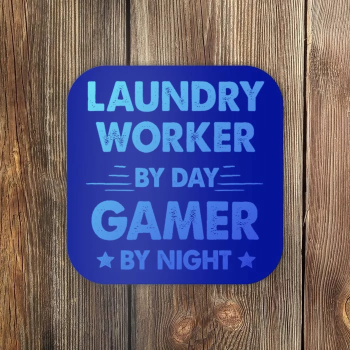 Laundry Worker By Day Gamer By Night Gift Coaster