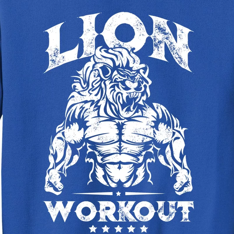 Lion Workout Beast Muscles Motivation Fitness Gym Quote Gift Sweatshirt