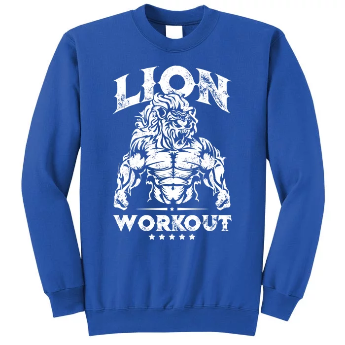 Lion Workout Beast Muscles Motivation Fitness Gym Quote Gift Sweatshirt