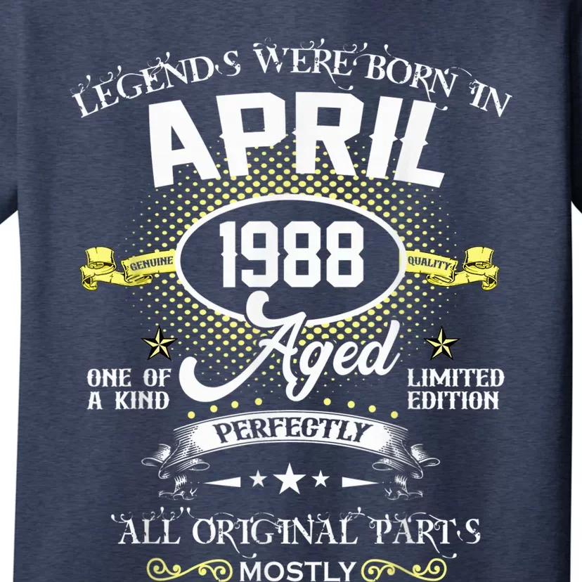 Legends Were Born In April 1988 35th Birthday Present Gifts T-Shirt