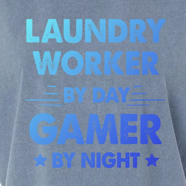 Laundry Worker By Day Gamer By Night Cute Gift Garment-Dyed Women's Muscle Tee