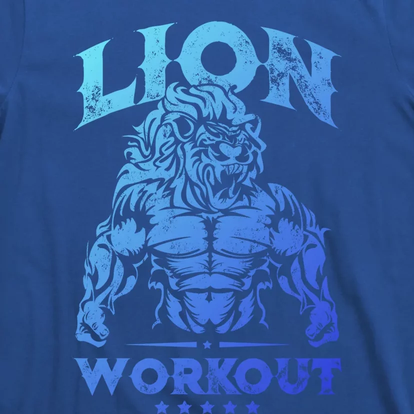 Lion Workout Beast Muscles Motivation Fitness Gym Quote Gift T-Shirt