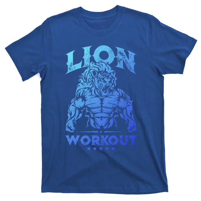 Lion Workout Beast Muscles Motivation Fitness Gym Quote Gift T-Shirt