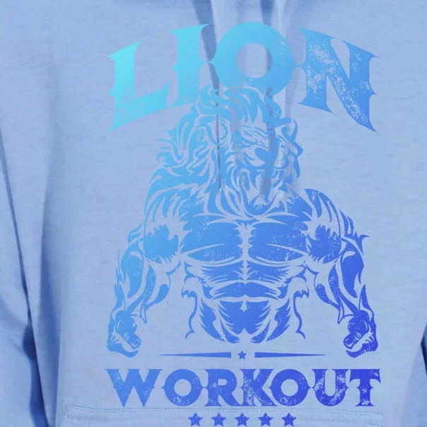 Lion Workout Beast Muscles Motivation Fitness Gym Quote Gift Unisex Surf Hoodie