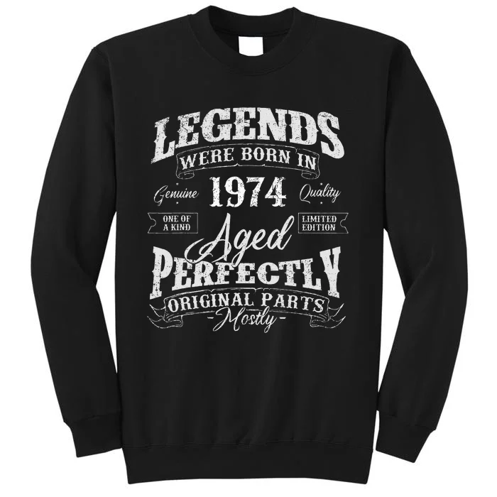 Legends Were Born In 1974 Year Of Birth Birthday Sweatshirt