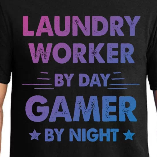 Laundry Worker By Day Gamer By Night Cute Gift Pajama Set