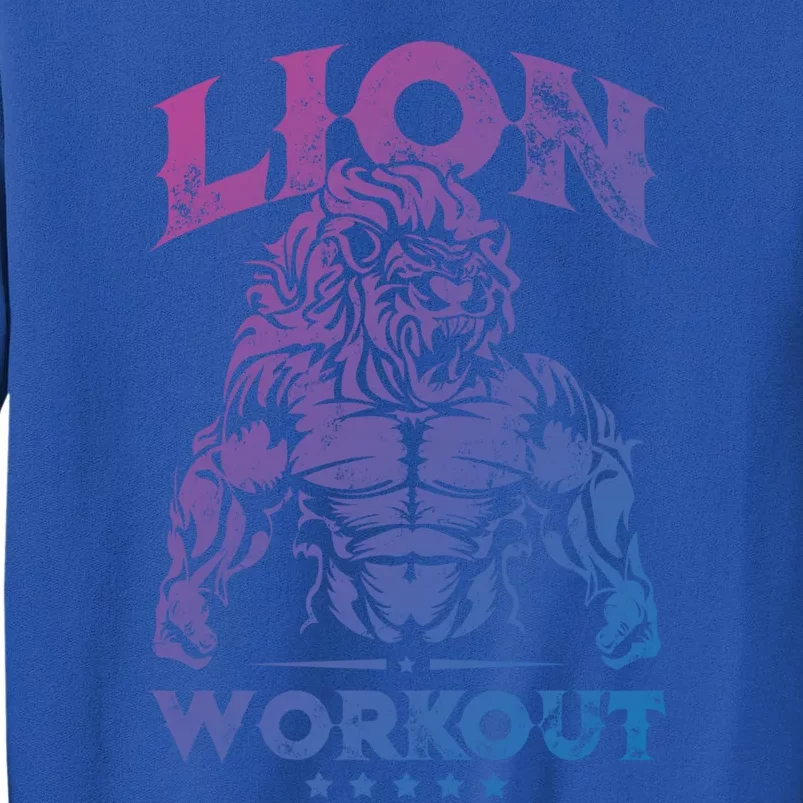 Lion Workout Beast Muscles Motivation Fitness Gym Quote Gift Sweatshirt