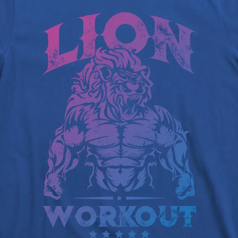 Lion Workout Beast Muscles Motivation Fitness Gym Quote Gift T-Shirt