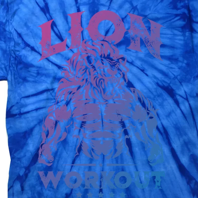 Lion Workout Beast Muscles Motivation Fitness Gym Quote Gift Tie-Dye T-Shirt