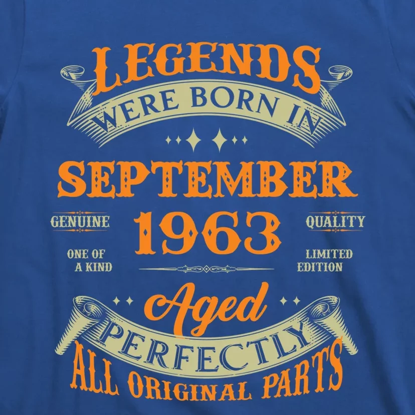 Legends Were Born In September 1963 60th Birthday Cool Gift T-Shirt