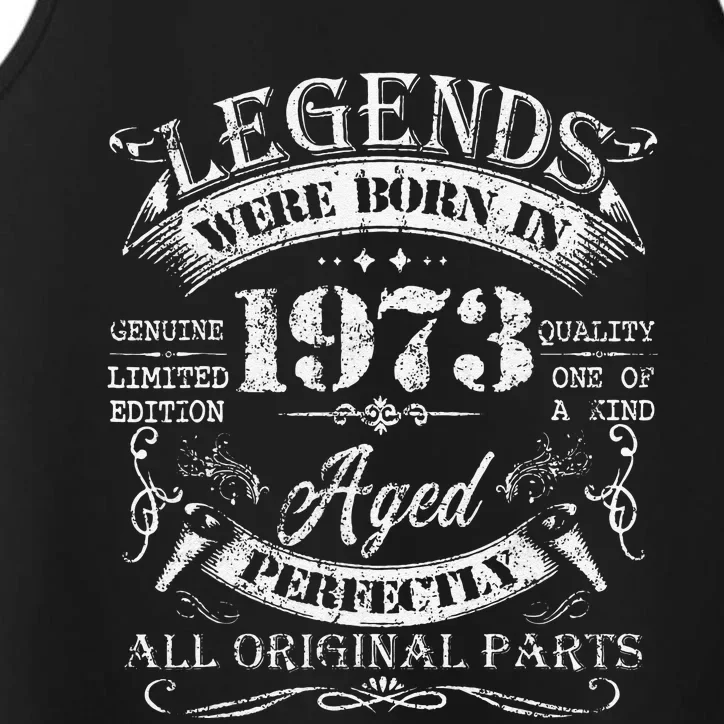 Legends Were Born In 1973 50 Years Old Gifts 50th Birthday Performance Tank