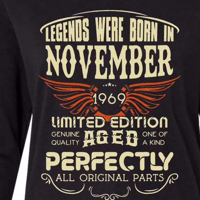 Legendary Were Born In November 1969 – Happy Birthday Womens Cotton Relaxed Long Sleeve T-Shirt