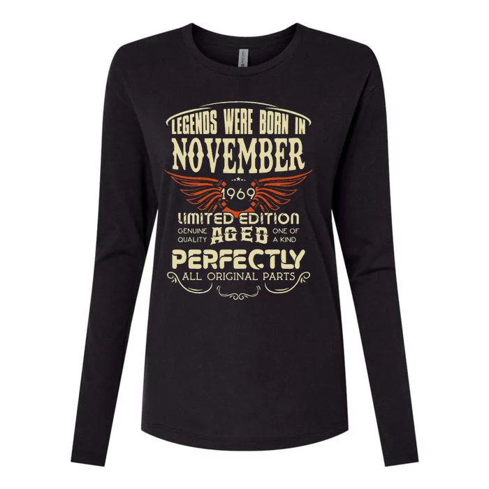 Legendary Were Born In November 1969 – Happy Birthday Womens Cotton Relaxed Long Sleeve T-Shirt