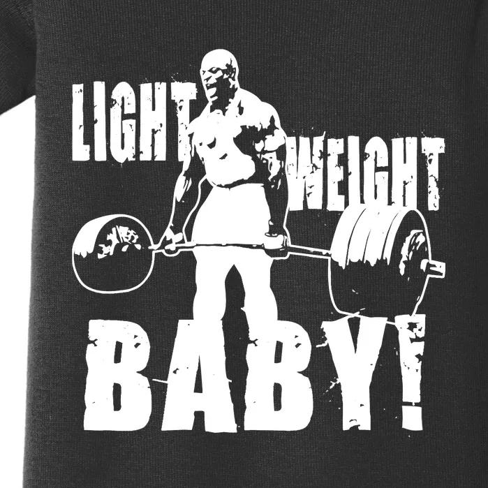 Light Weight Baby - Ronnie Coleman Gym Motivational Baby Bodysuit