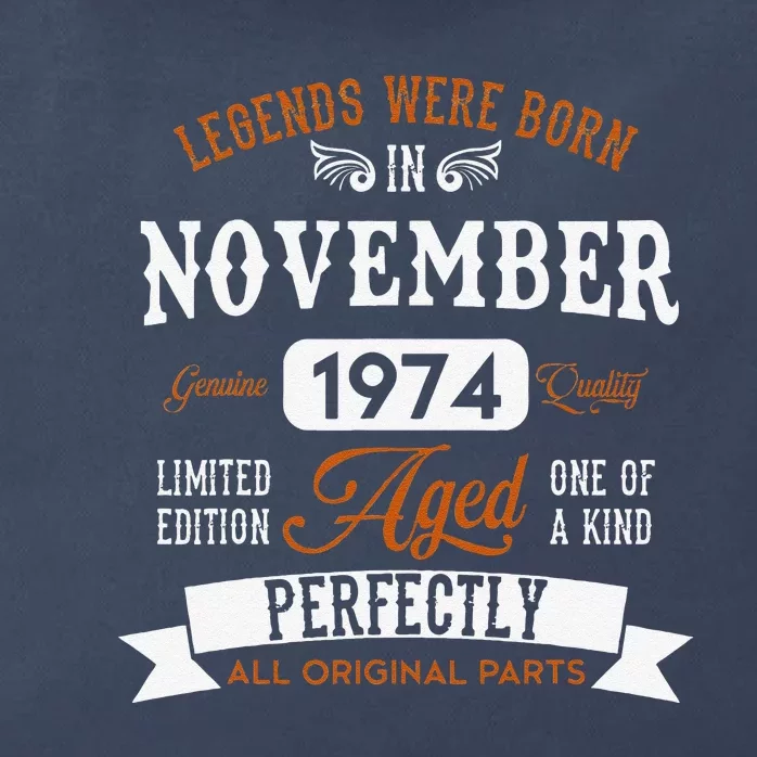 Legendary Were Born In November 1974 – Happy Birthday Zip Tote Bag