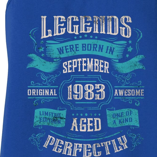 Legends Were Born In September 1983 Birthday Gift Women's Racerback Tank