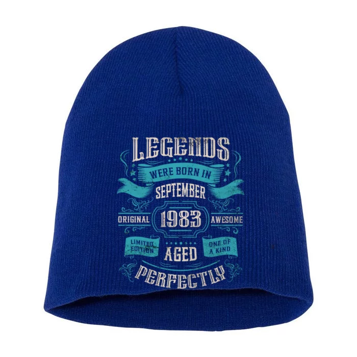 Legends Were Born In September 1983 Birthday Gift Short Acrylic Beanie