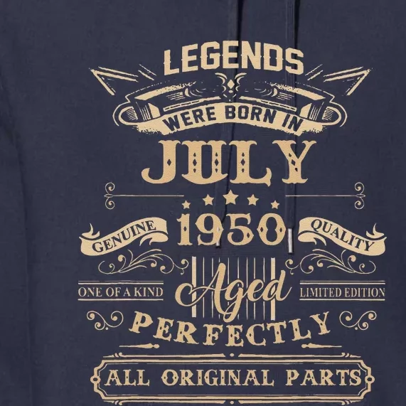 Legends Were Born In July 1950 73 Year Old Birthday Gifts Premium Hoodie