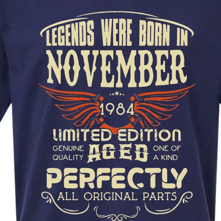 Legendary Were Born In November 1984 – Happy Birthday Sueded Cloud Jersey T-Shirt