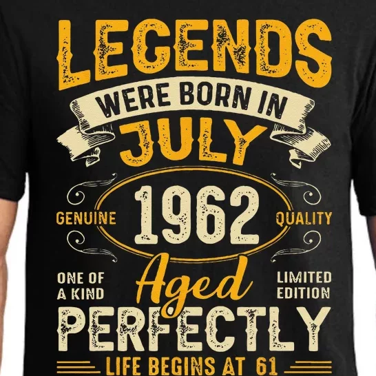 Legends Were Born In July 1962 61st Birthday Pajama Set