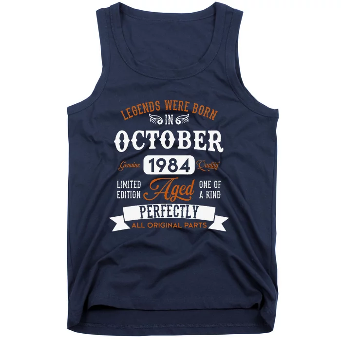 Legendary Were Born In October 1984 – Happy Birthday Tank Top