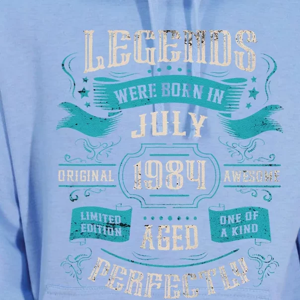 Legends Were Born In July 1984 Birthday Unisex Surf Hoodie