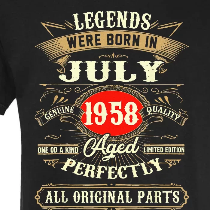 Legends Were Born In July 1958 65th Birthday Gifts Garment-Dyed Heavyweight T-Shirt