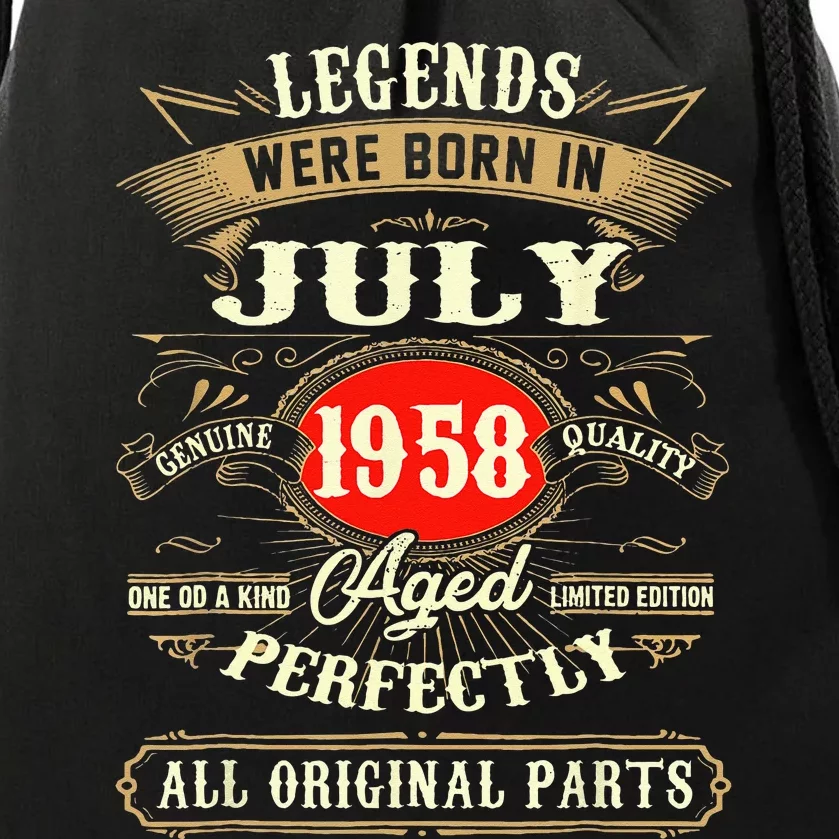 Legends Were Born In July 1958 65th Birthday Gifts Drawstring Bag