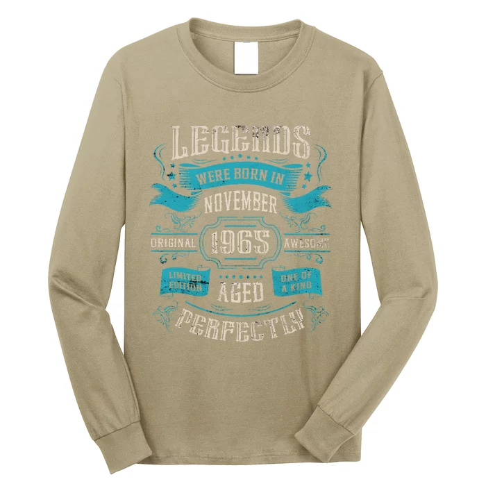 Legends Were Born In November 1965 Birthday Long Sleeve Shirt