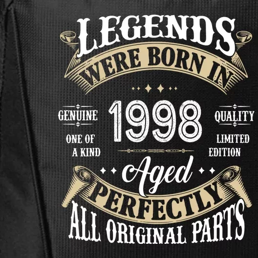 Legends Were Born In 1998 Aged Perfectly Birthday City Backpack