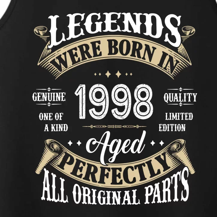 Legends Were Born In 1998 Aged Perfectly Birthday Performance Tank