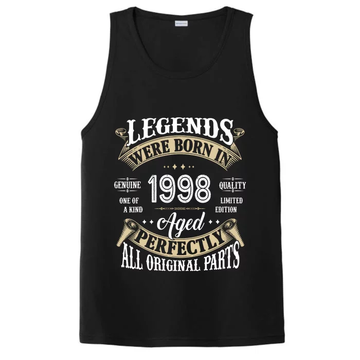 Legends Were Born In 1998 Aged Perfectly Birthday Performance Tank