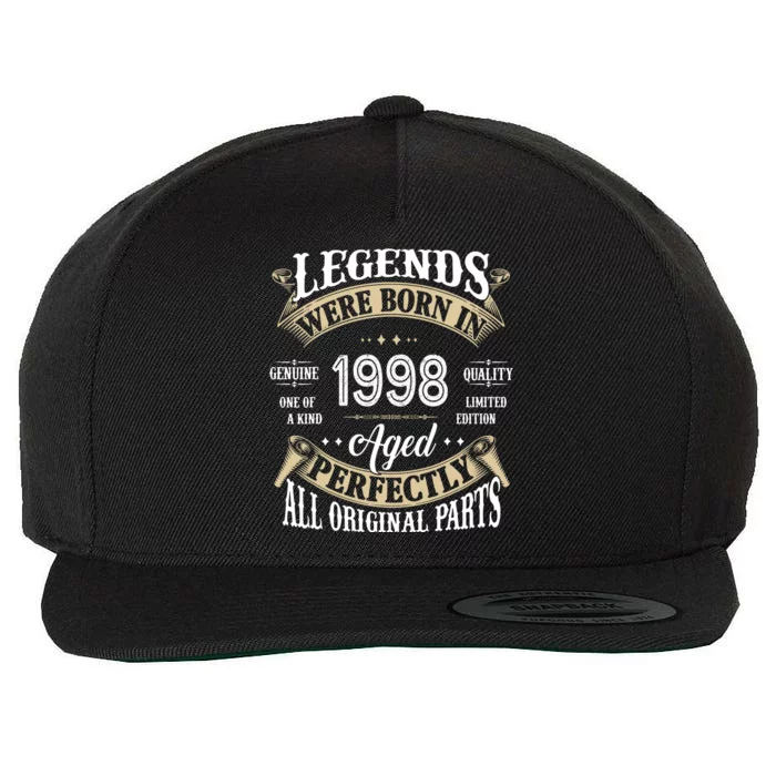 Legends Were Born In 1998 Aged Perfectly Birthday Wool Snapback Cap