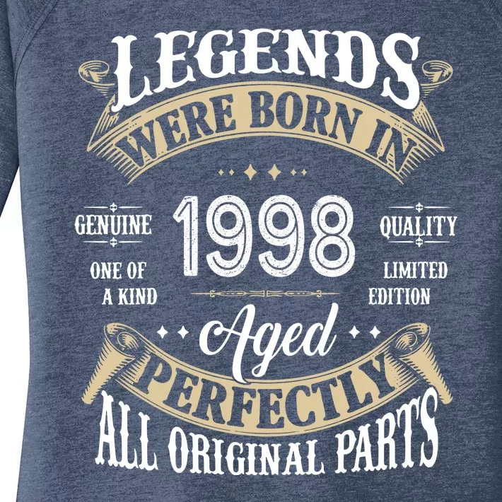 Legends Were Born In 1998 Aged Perfectly Birthday Women's Perfect Tri Tunic Long Sleeve Shirt