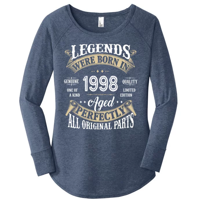 Legends Were Born In 1998 Aged Perfectly Birthday Women's Perfect Tri Tunic Long Sleeve Shirt